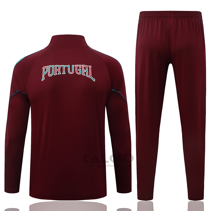 Tuta da Track di Felpa Portogallo Bambino 2026-2027 Rosso